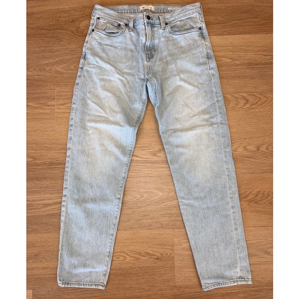Madewell relaxed taper light wash denim jeans mens w 32 L 34